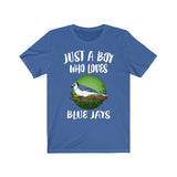 Just A Boy Who Loves Blue Jays Shirt, Blue Jay Lover Shirt, Birding Shirt, Bird Lover Gift, Animal Adult Toddler Kids T-Shirt Image 3