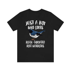 Just A Boy Who Loves Blue Warblers Shirt - blue warbler print design