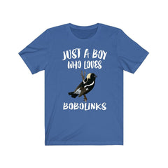 Just a boy who loves bobolinks grassland migratory songbird tee