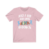 Just A Boy Who Loves Books Shirt, Book Lover Shirt, Book Shirt, Book Lover Gift, Animal Adult Toddler Kids T-Shirt Image 4