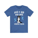 Just A Boy Who Loves Border Collies Shirt, Border Collie Lover Shirt, Border Collie Shirt, Dog Lover Gift, Animal Adult Toddler Kids T-Shirt Image 2