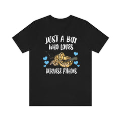 Just A Boy Who Loves Burmese Pythons Shirt - burmese python print design