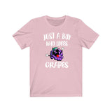 Just A Boy Who Loves Grapes Fruit Shirt, Grapes Lover Shirt, Grapes Shirt, Grapes Lover Gift, Animal Adult Kids T-Shirt Image 4