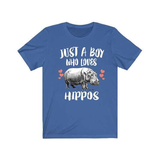 Just A Boy Who Loves Hippos Shirt, Hippo Lover Shirt, Hippo Shirt, Hippo Lover Gift, Animal Adult Kids T-Shirt Image 2
