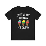 Just A Boy Who Loves Ice Cream Shirt, Ice Cream Lover Shirt, Ice Cream Shirt, Ice Cream Lover Gift, Animal Adult Kids T-Shirt Image 2