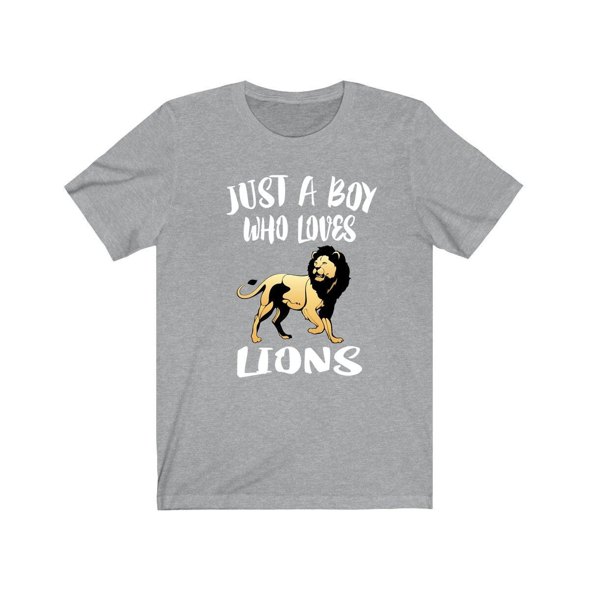 Just A Boy Who Loves Lions Shirt, Lion Lover Shirt, Lion Shirt, Lion Lover Gift, Animal Adult Kids T-Shirt Image 1