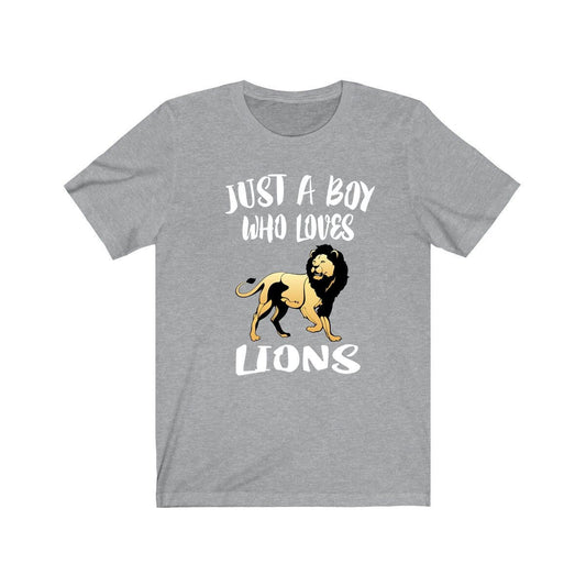 Just A Boy Who Loves Lions Shirt, Lion Lover Shirt, Lion Shirt, Lion Lover Gift, Animal Adult Kids T-Shirt Image 1