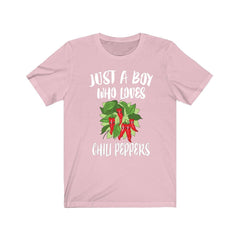 Just A Boy Who Loves Chili Peppers Shirt - chili pepper print design