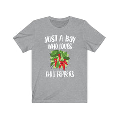 Just A Boy Who Loves Chili Peppers Shirt - chili pepper print design