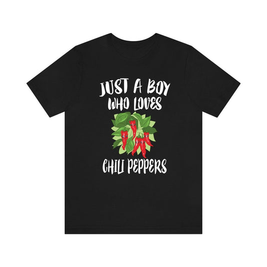Just A Boy Who Loves Chili Peppers Shirt - chili pepper print design
