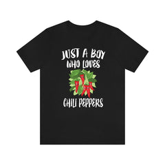 Just A Boy Who Loves Chili Peppers Shirt - chili pepper print design