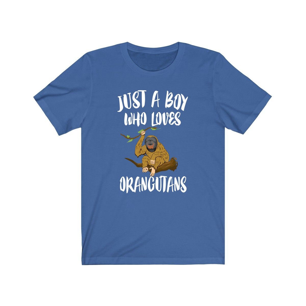 Just A Boy Who Loves Orangutans Shirt, Orangutan Lover Shirt, Orangutan Shirt, Orangutan Lover Gift, Animal Adult Kids T-Shirt Image 3