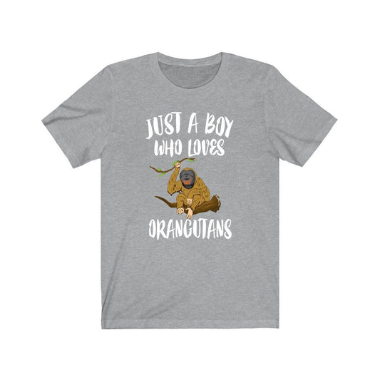 Just a boy who loves orangutans Borneo Sumatra great ape conservation tee
