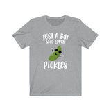 Just A Boy Who Loves Pickles Shirt, Pickle Lover Shirt, Pickle Shirt, Pickle Lover Gift, Animal Adult Kids T-Shirt Image 3