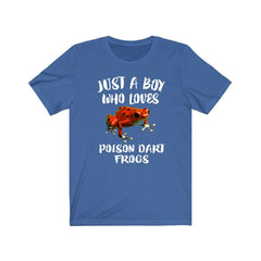 Just a boy who loves poison dart frogs tropical rainforest amphibian tee