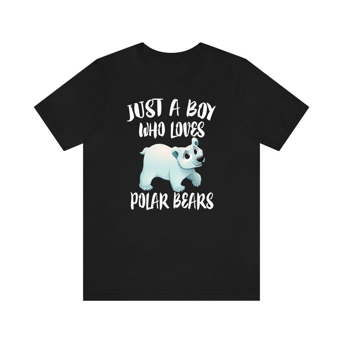 Just A Boy Who Loves Polar Bears Shirt, Polar Bear Lover Shirt, Polar Bear Shirt, Polar Bear Lover Gift, Animal Adult Kids T-Shirt Image 1