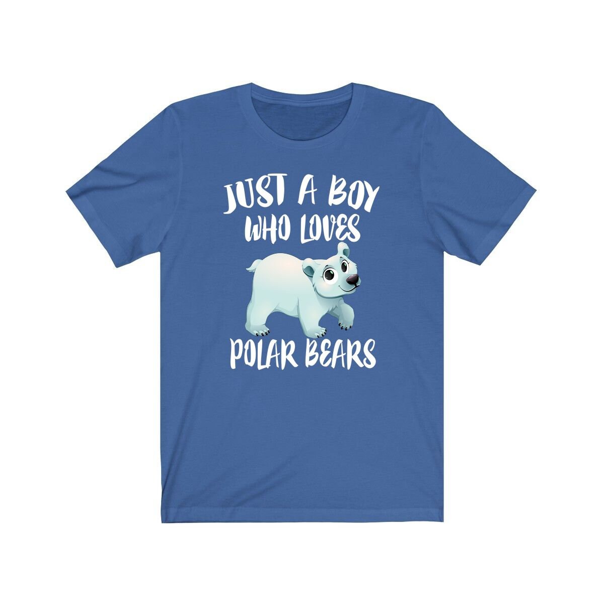 Just A Boy Who Loves Polar Bears Shirt, Polar Bear Lover Shirt, Polar Bear Shirt, Polar Bear Lover Gift, Animal Adult Kids T-Shirt Image 2