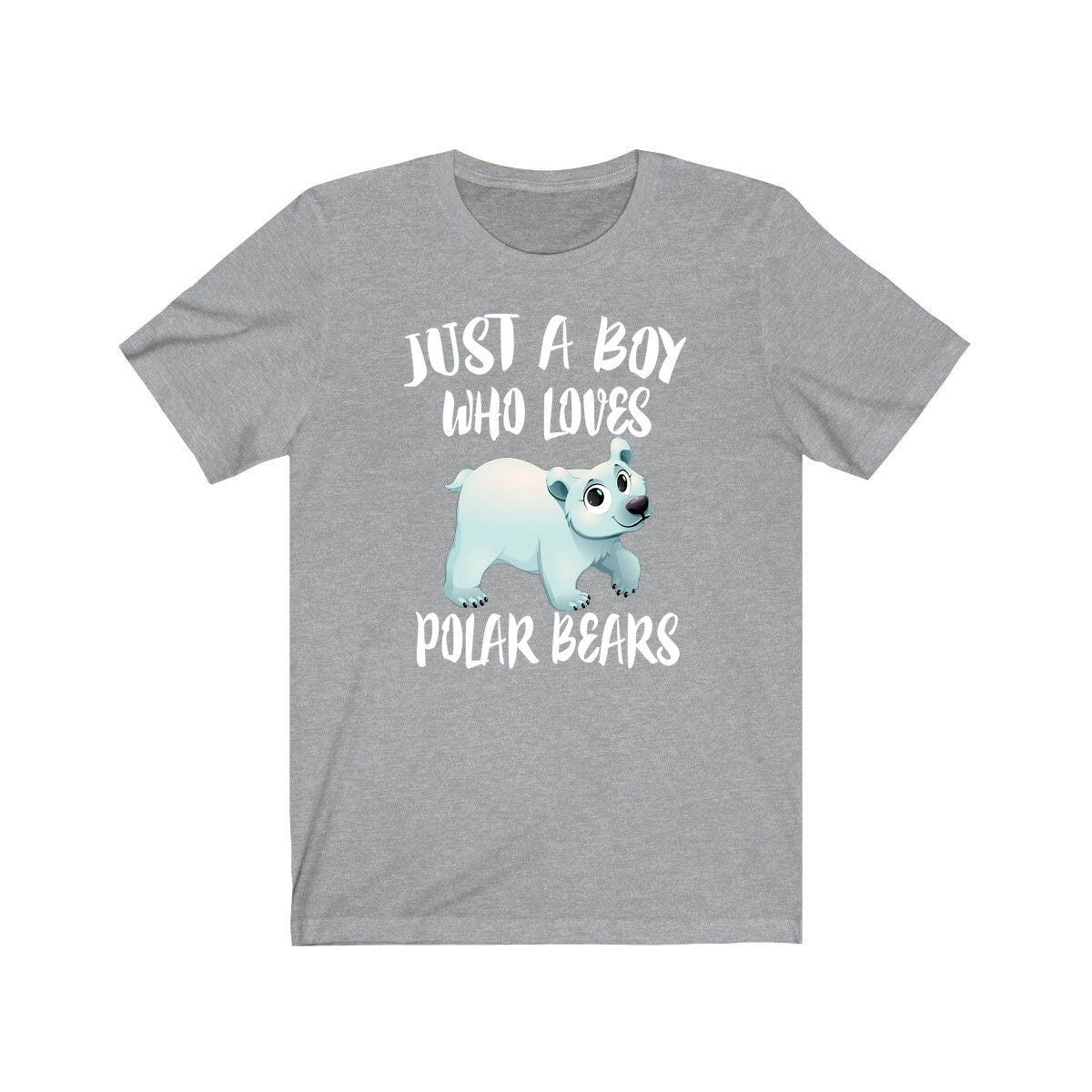 Just A Boy Who Loves Polar Bears Shirt, Polar Bear Lover Shirt, Polar Bear Shirt, Polar Bear Lover Gift, Animal Adult Kids T-Shirt Image 3