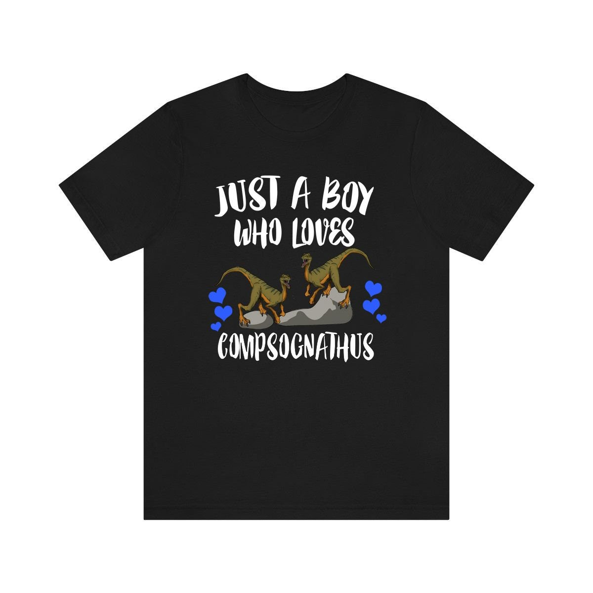 Just a boy who loves compsognathus tiny Jurassic theropod tee