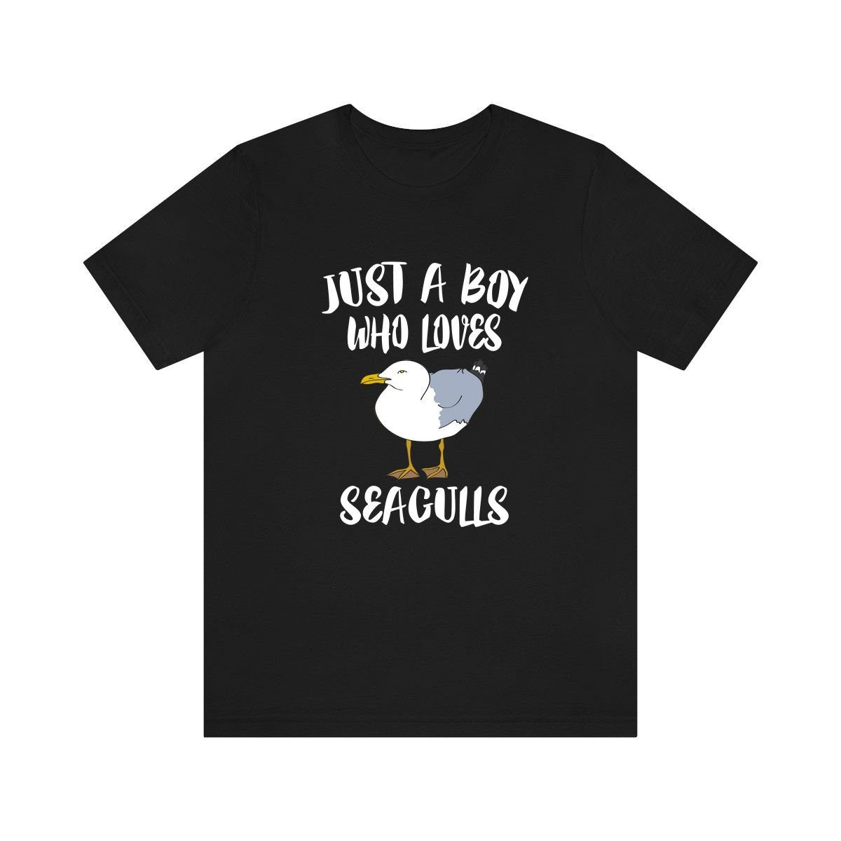 Just A Boy Who Loves Seagulls Birds Shirt, Seagull Lover Shirt, Birding Shirt, Seagull Lover Gift, Animal Adult Kids T-Shirt Image 1