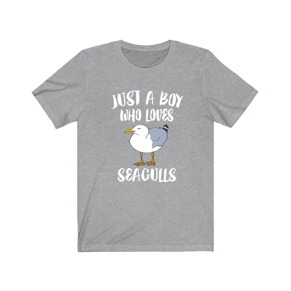 Just A Boy Who Loves Seagulls Birds Shirt, Seagull Lover Shirt, Birding Shirt, Seagull Lover Gift, Animal Adult Kids T-Shirt Image 3