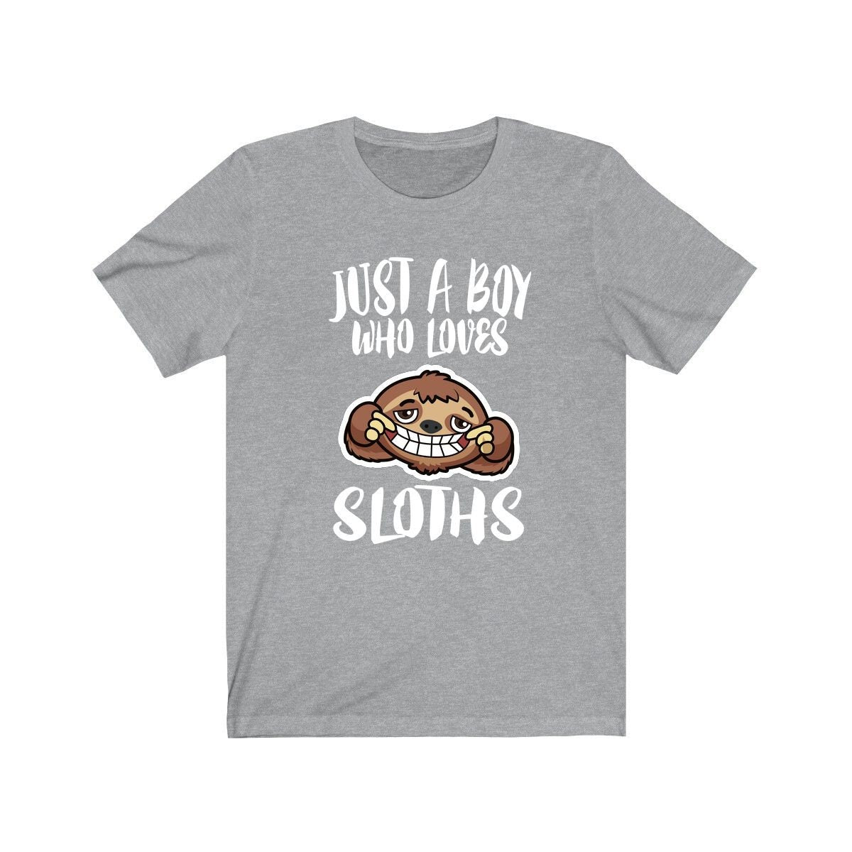 Just A Boy Who Loves Sloths Shirt, Sloth Lover Shirt, Sloth Shirt, Sloth Lover Gift, Animal Adult Kids T-Shirt Image 1