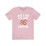 Just A Boy Who Loves Snakes Shirt, Snake Lover Shirt, Snake Shirt, Snake Lover Gift, Animal Adult Kids T-Shirt Image 4