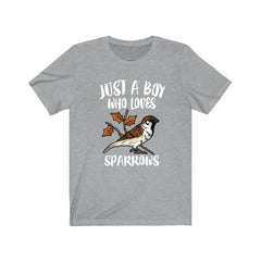 Just A Boy Who Loves Sparrows Birds Shirt - sparrow print design