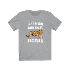 Just A Boy Who Loves Tigers Shirt - tiger print design