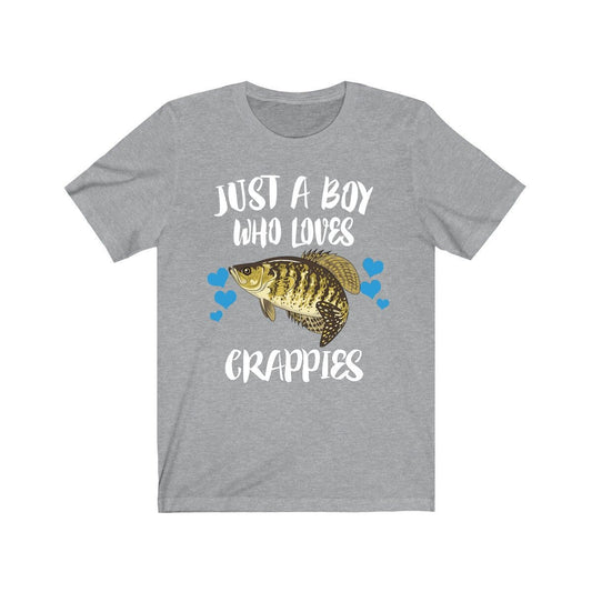 Just A Boy Who Loves Crappies Fish Shirt - crappie print design