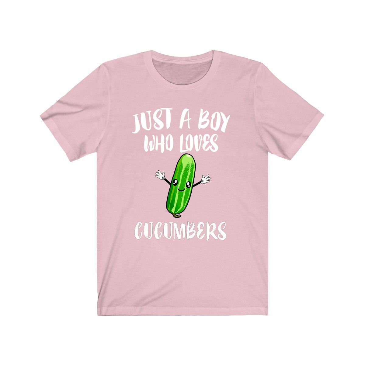 Just A Boy Who Loves Cucumbers Shirt, Cucumber Lover Shirt, Vegan Shirt, Vegetable Lover Gift, Animal Adult Kids T-Shirt Image 4