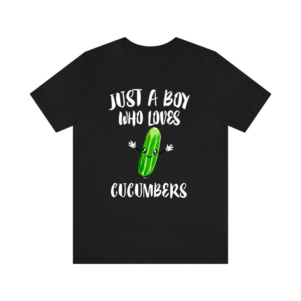 Just A Boy Who Loves Cucumbers Shirt, Cucumber Lover Shirt, Vegan Shirt, Vegetable Lover Gift, Animal Adult Kids T-Shirt Image 1