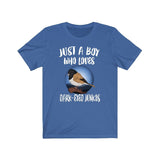 Just A Boy Who Loves Dark-eyed Juncos Birds Shirt, Bird Lover Shirt, Dark-eyed Junco Shirt, Birding Gift, Animal Adult Kids T-Shirt Image 3