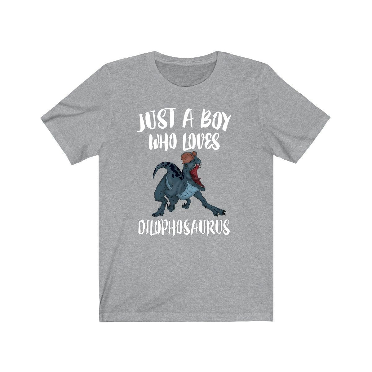 Just A Boy Who Loves Dilophosaurus Dinosaur Shirt, Dinosaur Lover Shirt, Dilophosaurus Shirt, Dinosaur Gift, Animal Adult Kids T-Shirt Image 1