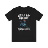 Just A Boy Who Loves Dilophosaurus Dinosaur Shirt, Dinosaur Lover Shirt, Dilophosaurus Shirt, Dinosaur Gift, Animal Adult Kids T-Shirt Image 2