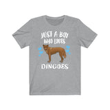 Just A Boy Who Loves Dingoes Dogs Shirt, Dog Lover Shirt, Dingo Shirt, Dingo Gift, Animal Adult Kids T-Shirt Image 2