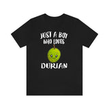 Just A Boy Who Loves Durian Fruit Shirt, Durian Lover Shirt, Fruit Shirt, Durian Gift, Animal Adult Kids T-Shirt Image 1