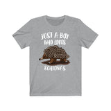 Just A Boy Who Loves Echidnas Shirt, Echidna Lover Shirt, Echidna Shirt, Echidna Gift, Animal Adult Kids T-Shirt Image 1