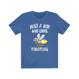 Just A Boy Who Loves Fireflies Shirt, Firefly Lover Shirt, Firefly Shirt, Firefly Gift, Animal Adult Kids T-Shirt Image 3