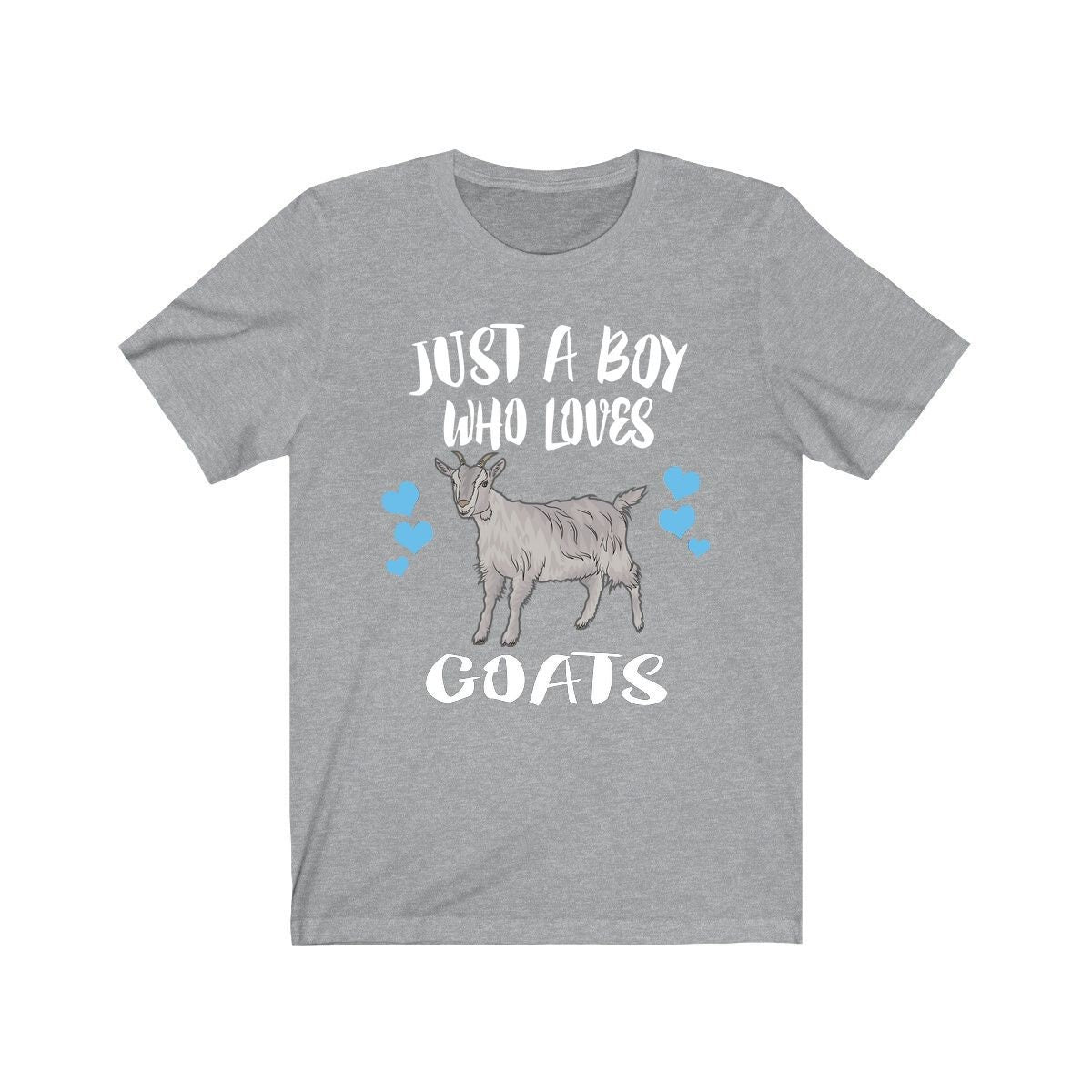 Just A Boy Who Loves Goats Shirt, Goat Lover Shirt, Goat Shirt, Goat Gift, Animal Adult Kids T-Shirt Image 2
