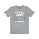 Just A Boy Who Loves Gophers Shirt, Gopher Lover Shirt, Gopher Shirt, Gopher Gift, Animal Adult Kids T-Shirt Image 2