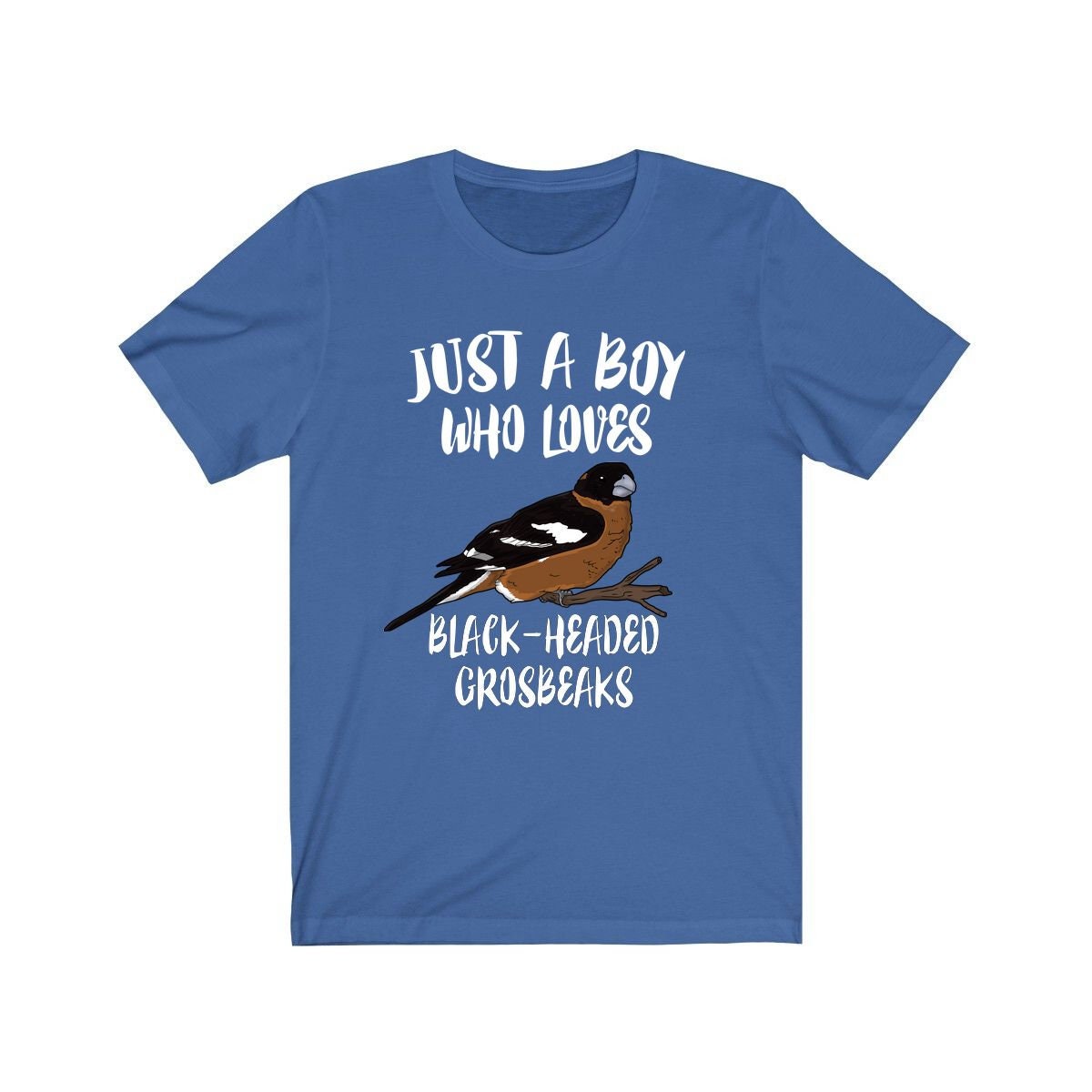 Just A Boy Who Loves Grosbeaks Bird Shirt, Grosbeak Lover Shirt, Birding Shirt, Bird Lover Gift, Animal Adult Kids T-Shirt Image 2