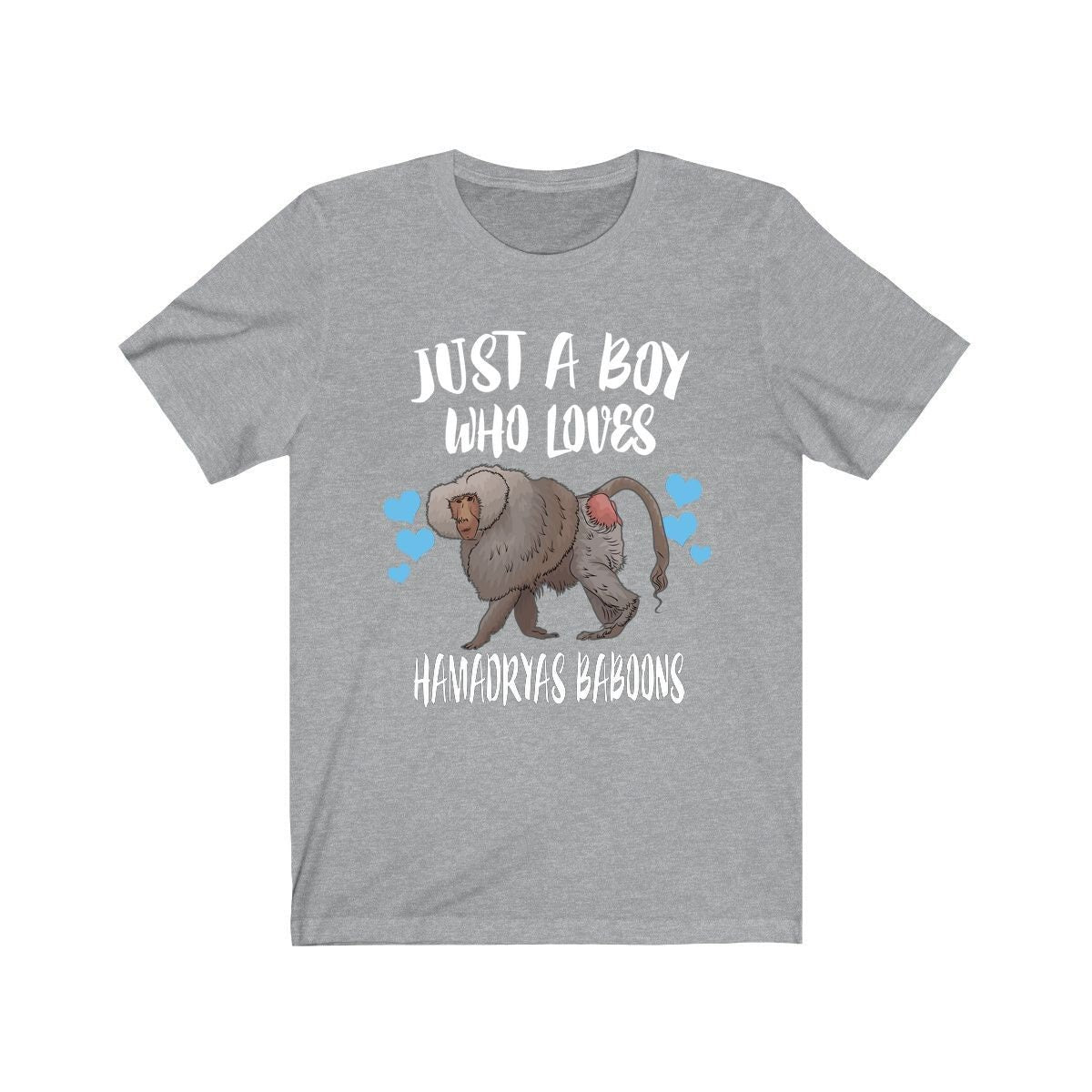 Just A Boy Who Loves Hamadryas Baboons Shirt, Baboon Lover Shirt, Hamadryas Baboon Shirt, Baboon Lover Gift, Animal Adult Kids T-Shirt Image 2