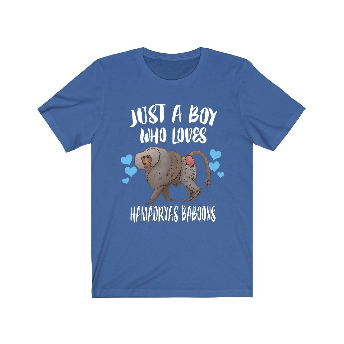 Just A Boy Who Loves Hamadryas Baboons Shirt, Baboon Lover Shirt, Hamadryas Baboon Shirt, Baboon Lover Gift, Animal Adult Kids T-Shirt Image 3