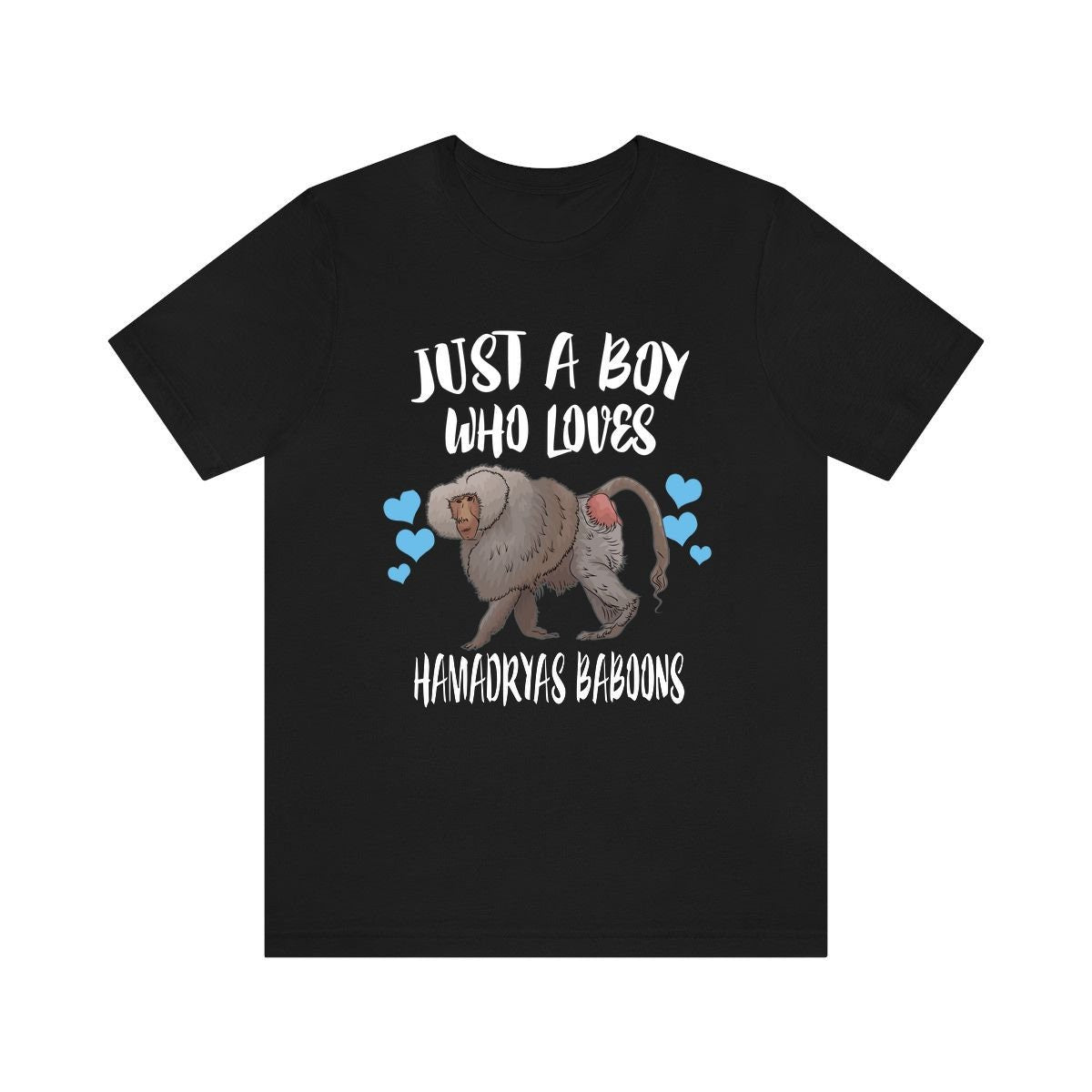 Just A Boy Who Loves Hamadryas Baboons Shirt, Baboon Lover Shirt, Hamadryas Baboon Shirt, Baboon Lover Gift, Animal Adult Kids T-Shirt Image 1