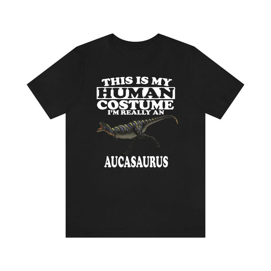 This is my human costume I am really an aucasaurus Patagonian dino tee