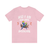 Just A Boy Who Loves Budgies, Shirt, Budgies Lover Gift, Budgie Owner Shirt, Birds Animal Lover Adult Toddler Infant Kids Gift T-Shirt Image 4
