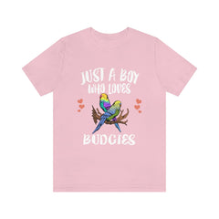 Just a boy who loves budgies Australian pet parakeet parrot tee