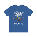 Just A Boy Who Loves Budgies, Shirt, Budgies Lover Gift, Budgie Owner Shirt, Birds Animal Lover Adult Toddler Infant Kids Gift T-Shirt Image 2