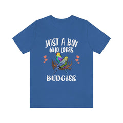 Just a boy who loves budgies Australian pet parakeet parrot tee